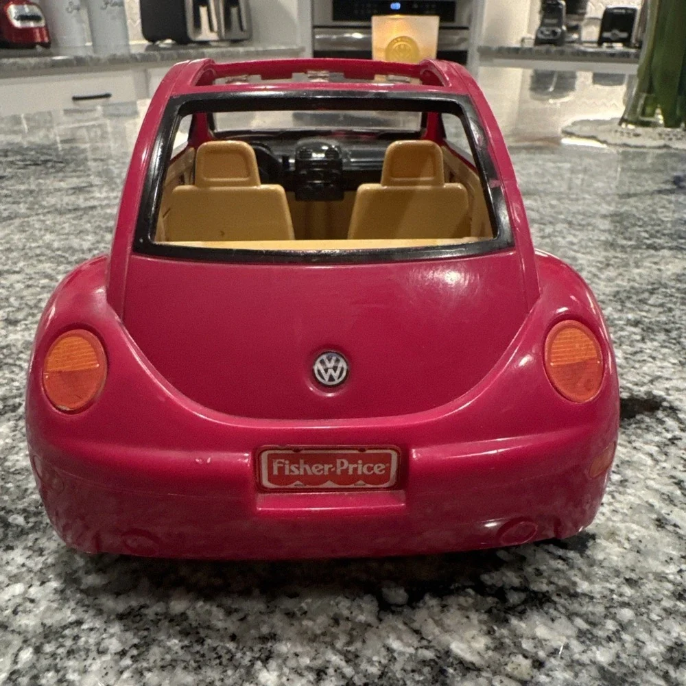 Fisher Price Loving Family Dollhouse VW BUG Pink Volkswagen NEW BEETLE Car 75342